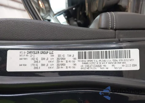 2012 Dodge Durango Citadel z USA, uszkodzony, nr VIN 1C4SDJET1CC202628